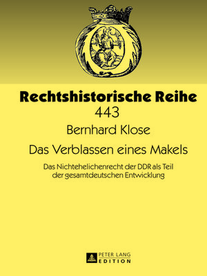 cover image of Das Verblassen eines Makels